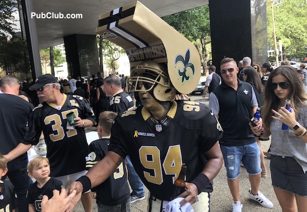 New Orleans Saints tailgate party whistle guy