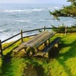 Oregon Coast picnic table