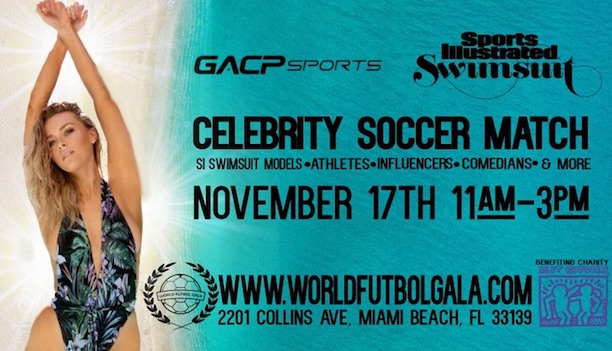 Sports Illustrated Swimsuit models charity beach soccer event