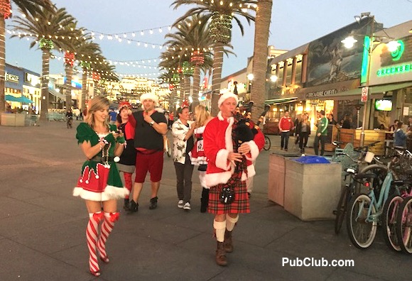 12 Bars Of Christmas Hermosa Beach Pier hot blonde bagpipes