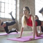 Fitness girls yoga