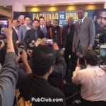 Manny Pacquiao vs Adrian Broner press conference belt