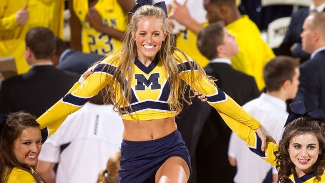 Michigan Wolverines cheerleader
