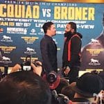 Pacquiao vs Broner fight press conference stare down