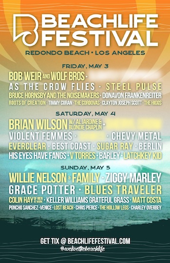 Beachlife Festival Redondo Beach musical lineup