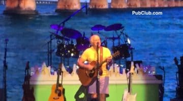 Jimmy Buffett concert solo on stage