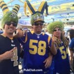 LA Rams fans tailgate party