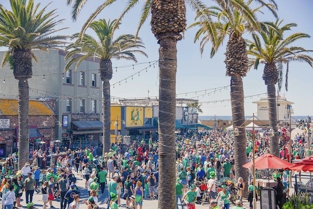 Hermosa Beach Pier Plaza St. Patrick's Day parade