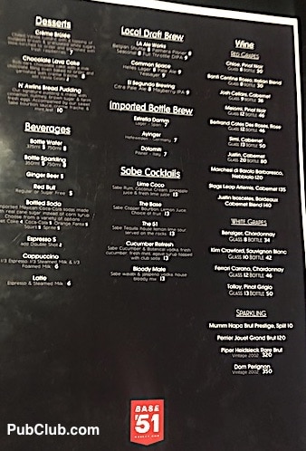 Base 51 racing simulator venue Los Angeles drinks menu Base 51 racing simulator venue Los Angeles drinks menu