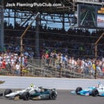 Indianapolis 500 race crowd front straight