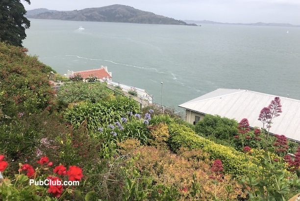 Alcatraz gardens view of San Francisco Bay