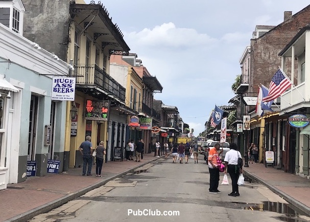 Bourbon Street New Orleans bars rain