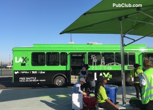 LAX rideshare Uber Lyft bus