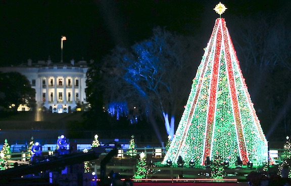 National Christmas Tree lighting White House lawn
