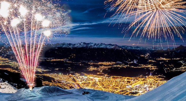 Innsbruck Bergsilvester New Years Eve party fireworks