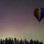 hot air balloon night sky stars Off The Map Travel