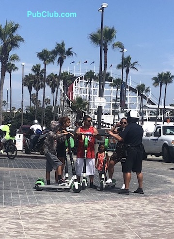 underage dockless scooter riders cop Mission Beach