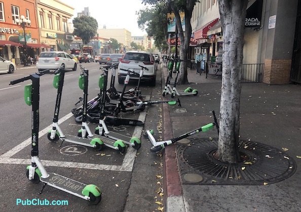 dockless scooters San Diego Gaslamp