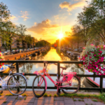 Amsterdam canal bikes