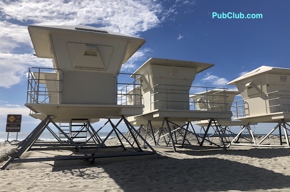 Southern California beaches lifeguard stands