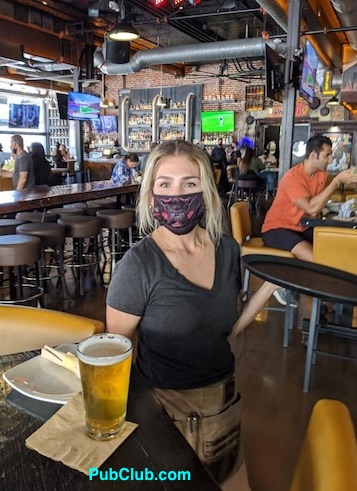 Barleymash San Diego waitress mask