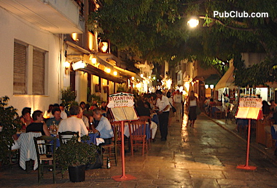 Athens Greece The Plaka tavernas