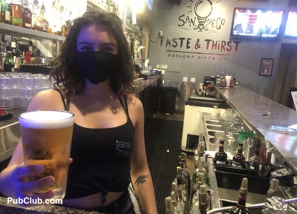San Diego Gaslamp bars COVID-19 Taste & Thirst bartender