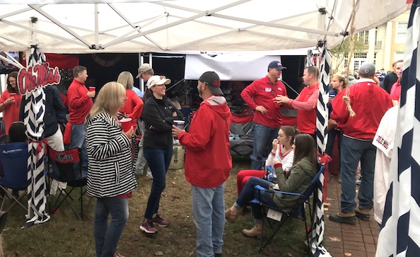 Ole Miss football tailgate tent the Grove