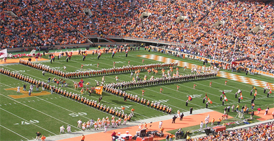 University of Tennessee band Splitting The T