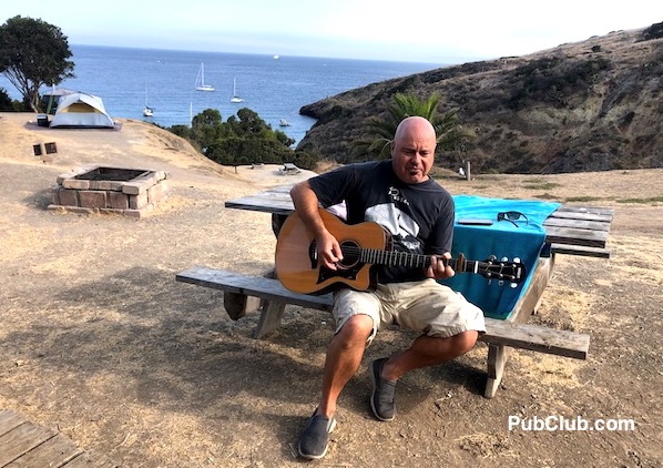 Two Harbors Catalina Island campground Evyn Charles guitar