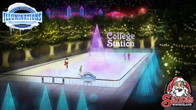 College Station Christmas ice skating rink