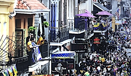 New Orleans Mardi Gras Bourbon Street