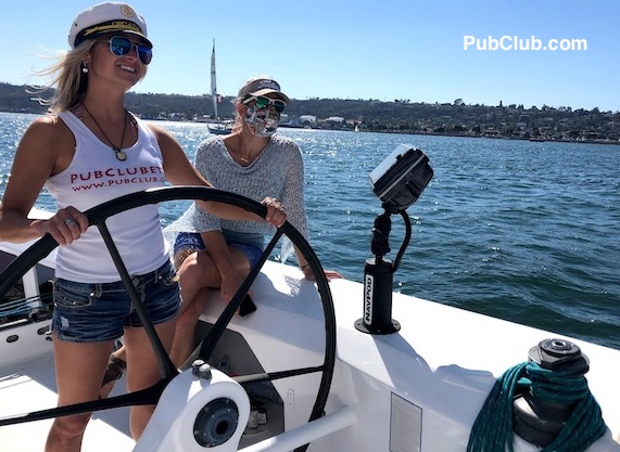sailing in San Diego America's Cup boat PubClubette