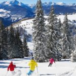 Skiers Colorado ski resort