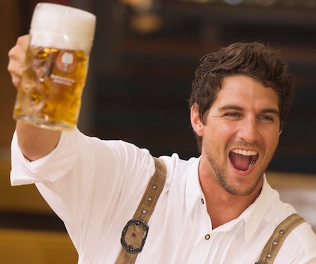 German beer drinker prost