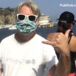 PubClub.com blogger wearing a mask at Catalina Island