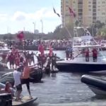 Drunk Tom Brady Lombardi Trophy boat toss