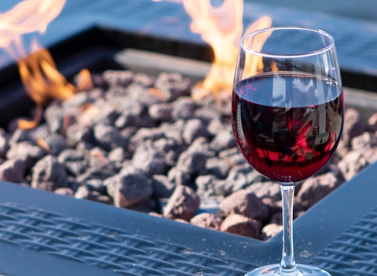 Michigan Tabor Hill winery fire pit