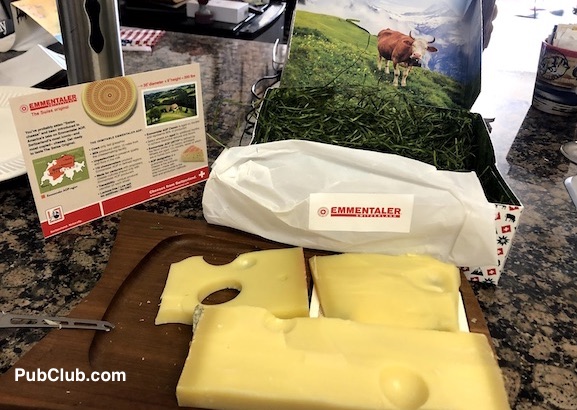 Authentic Swiss cheese Emmentaler