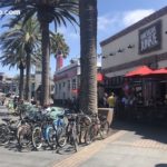 bikes locked up on Pier Plaza Hermosa Beach CA