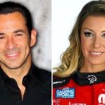 Helio Castroveves and NHRA Top Fuel driver Leah Pruett