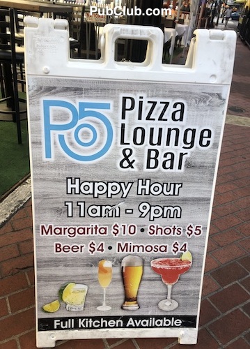 San Diego Gaslamp Happy Hours Pizza On 5th