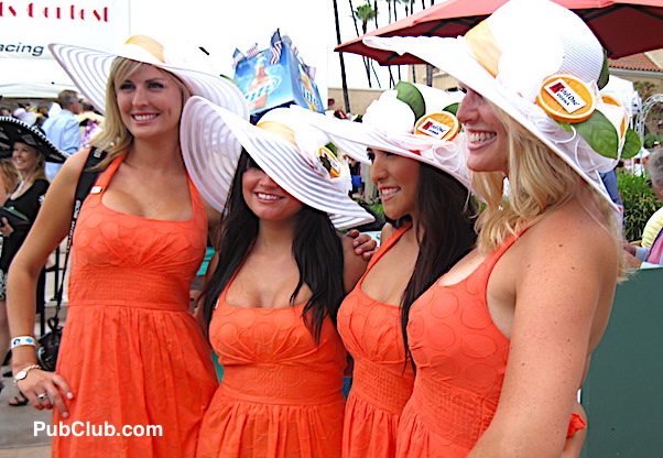 Del Mar Opening Day hat girls