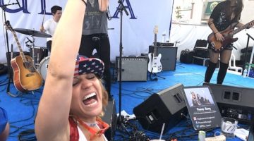 Fiesta Hermosa band fan beer garden