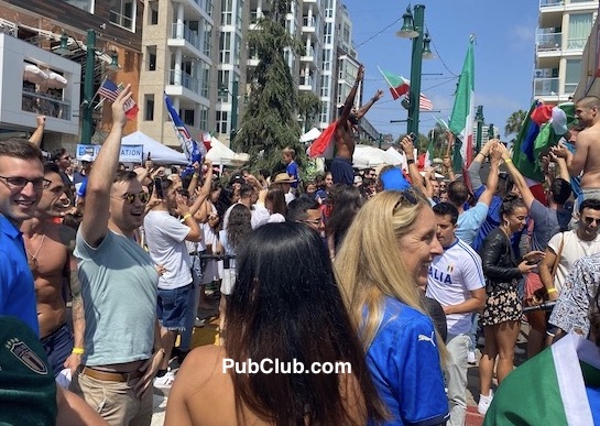 Italy wins EURO 200 Little Italy San Diego celebration
