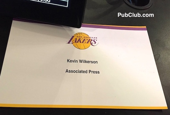 LA Lakers Press Table