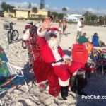 Santa on a Florida beach