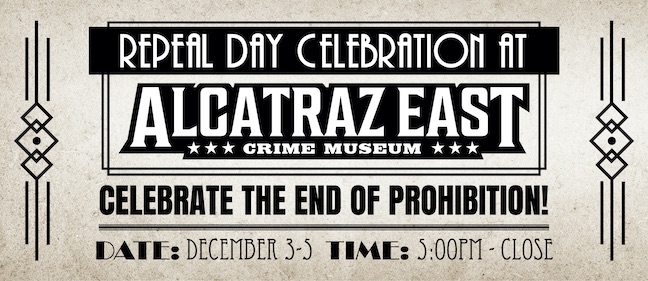 Alcatraz East Pigeon Forge TN end of Prohibition flyer