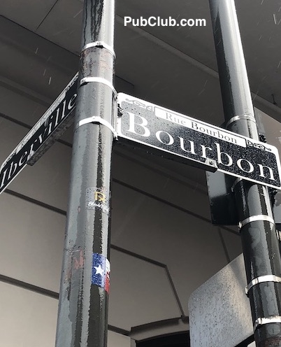 Bourbon Street sign New Orleans
