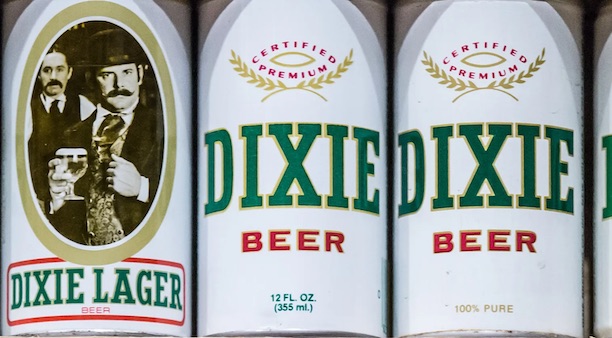 Dixie beer white cans